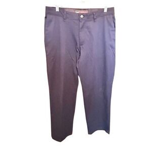 Lee Custom Fit Collection Mens Navy Blue Chino Pants 32x30 Flat‎ Front Stretch